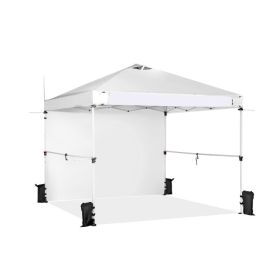 10 x 10 Feet Foldable Commercial Pop-up Canopy with Roller Bag and Banner Strip