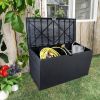 120gal 460L Outdoor Garden Plastic Storage Deck Box Chest Tools Cushions Toys Lockable Seat Waterproof