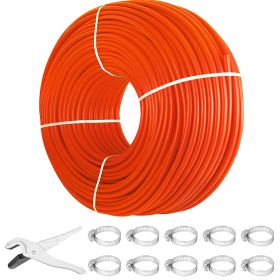 VEVOR 1000Ft PEX Tubing Pipe 1/2" PEX Tubing Oxygen Barrier Radiant Floor PEX Pipe Radiant Heat Floor Heating Plumbing Cold and Hot Water Tubing