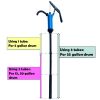 JAANHUEI P490 Plastic Lever Acting Drum Barrel Pump PP Manual Drum Barrel Pump Patented in USA Blue 53.5 inches (136 cm) PP Spout 11.8 oz. (350 cc) Pe