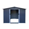 Outdoor Storage Shed 8 x 6 FT Large Metal Tool Sheds, Heavy Duty Storage House with Sliding Doors with Air Vent for Backyard Patio Lawn to Store Bikes