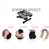 Mini Stepper with Resistance Band, Stair Stepping Fitness Exercise Home Workout Equipment for Full Body Workout,Step Machine with LCD Monitor(Grey)