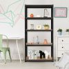 72 Inch Storage Rack with 5 Adjustable Shelves for Books Kitchenware