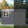 8X10FT Outdoor Storage Shed with Thickened Galvanized Steel,with Sloped Roof & Double Lockable Door,Storage Shed Large with 6 Vents, Garden Tool Shed