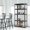 72 Inch Storage Rack with 5 Adjustable Shelves for Books Kitchenware