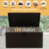 130 Gallon Patio All Weather Storage Container with Lockable Lid