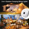 Wanjo Outdoor String Camping Lights , 5 Modes Dual Mode Adventure Tent Lantern (35Ft), Quick 30s Recovery,Portable Versatile Camping Lamp with Carry B