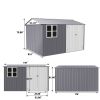 8X10FT Outdoor Storage Shed with Thickened Galvanized Steel,with Sloped Roof & Double Lockable Door,Storage Shed Large with 6 Vents, Garden Tool Shed