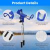 2Pcs Fishing Rod Holders For Bank Fishing 360¬∞ Omni-Directional Stainless Steel Detachable Fishing Pole Holders for Ground Beach Sand Stand Summer Fi