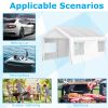 Carport Canopy 10x20 FT Heavy Duty Boat Car Canopy Garage with Removable Sidewalls and Roll-up Ventilated Windows