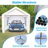 Carport Canopy 10x20 FT Heavy Duty Boat Car Canopy Garage with Removable Sidewalls and Roll-up Ventilated Windows