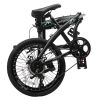 CamPingSurvivals 20in 150kg High Carbon Steel Foldable Commuter Bicycle Black