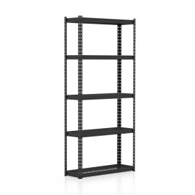 5-Tier Metal Shelving Unit with Anti-slip Foot Pad Height Adjustable Shelves for Garage (size: S)