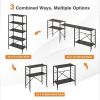 5-Tier Adjustable Shelves with Wheels for Garage Kitchen Balcony